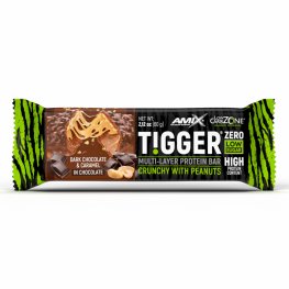 AMIX TiggerZero Multi-Layer Protein Bar 60g, Dark Chocolate & Caramel sportinė mityba