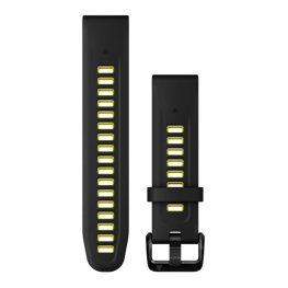 GARMIN QuickFit Band 20mm, Black/Electric Lime Silicone priedas