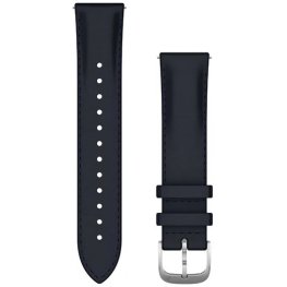 GARMIN Quick Release Bands 20 mm, Navy Italian Leather with Silver Hardware priedas