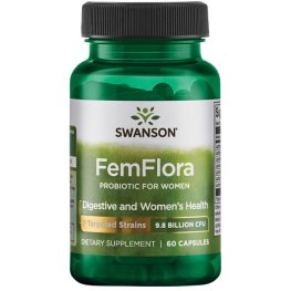 SWANSON Femflora Probiotic for Women 9.8 Billion Cfu 60 Vegan Caps maisto priedas