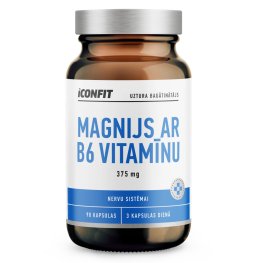 ICONFIT Magnesium with B6 Vitamin, 375mg, N90 maisto priedas