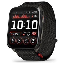 GARMIN Venu X1, Black with Slate Titanium Caseback and Black ComfortFit Nylon Band Спортивные часы