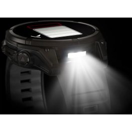 GARMIN Fenix 8 47 mm, Solar, Sapphire Carbon Gray DLC Titanium with Black/Pebble Gray Silicone sportinis laikrodis
