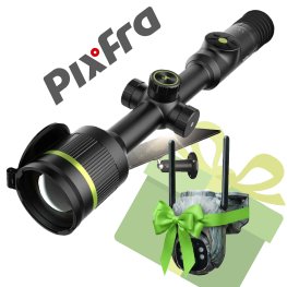 PIXFRA Pegasus P435 384X288, 35MM, 1X-8X, 50HZ, WI-FI + gift Huntop E50 trail camera termovizoriai taikiklis