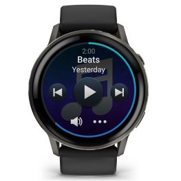 GARMIN Venu 4 - 45mm, Slate with Black Silicone Band sportinis laikrodis