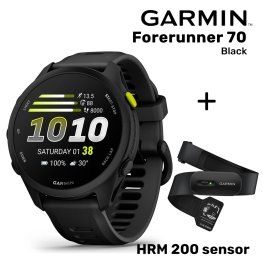 GARMIN Forerunner 70, Black + HRM 200 sensor sportinis laikrodis