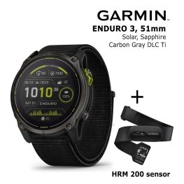 GARMIN Enduro 3 – 51 mm, Solar, Sapphire + HRM 200 Sensor sportinis laikrodis