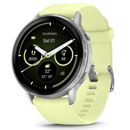GARMIN Venu 4 - 45mm, Silver with Citron Silicone band sportinis laikrodis