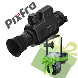 PIXFRA CHIRON C425LRF 384x288 25mm 1x-8x 50Hz Wi-Fi + gift Huntop E50 trail cam termovizoriai taikiklis