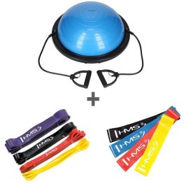 HMS Balance Trainer BSX10 + Resistance Rubber Set sportinis kamuolys