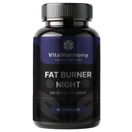Vital Harmony Fat Burner Night with Magnesium Bisglycinate – 60 Capsules maisto priedas
