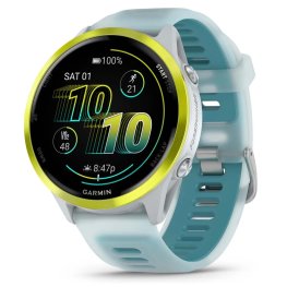 GARMIN Forerunner 570 - 47mm, Amp Yellow Aluminium with Translucent Whitestone/Turquoise Band sportinis laikrodis
