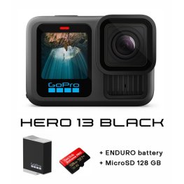 GOPRO HERO13 Black + MicroSD 128 GB + Enduro Battery sporto kamera