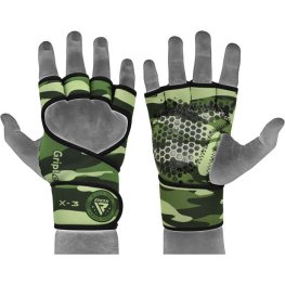 RDX X3 WEIGHTLIFTING GRIPS ARMY S/M перчатки для фитнеса