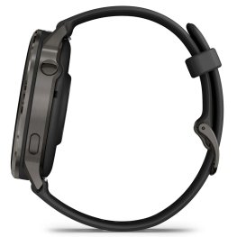 GARMIN Venu 4 - 45mm, Slate with Black Silicone Band sportinis laikrodis