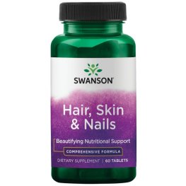 SWANSON Hair, Skin & Nails 60 Vegan Tabs maisto priedas