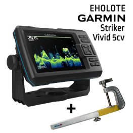 GARMIN STRIKER VIVID 5CV WITH GT20-TM TRANSDUCER + SONAR MOUNT RUNOS echolotas
