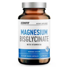 ICONFIT Magnesium Bisglycinate with Vitamin B6, 90 capsules maisto priedas