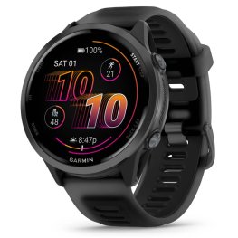 GARMIN Forerunner 570 - 47mm, Slate Gray Aluminium with Translucent Black/ Black Band sportinis laikrodis