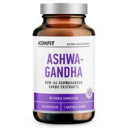 ICONFIT Ashwagandha capsules, N90 maisto priedas