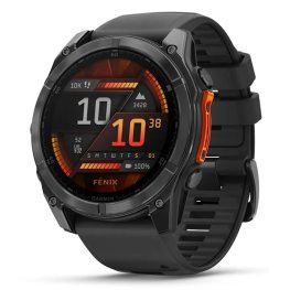 GARMIN Fenix 8 51 mm, AMOLED, Slate Gray with Black Silicone Band sportinis laikrodis