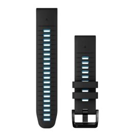 GARMIN QuickFit Band 22mm, Black/Cirrus Blue Silicone