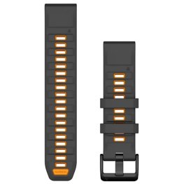 GARMIN QuickFit Band 22mm, Graphite/Spark Orange Silicone Band