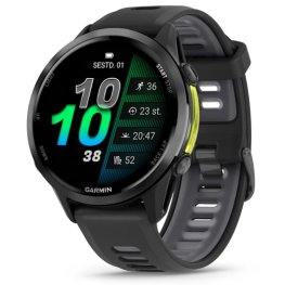 GARMIN Forerunner 970, Carbon Gray DLC Titanium, Black Case, Black/Translucent Whitestone Band Спортивные часы