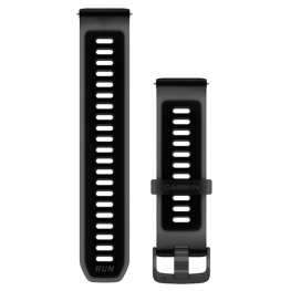 GARMIN Quick Release Band 22mm, Translucent Black/Black with Slate Hardware