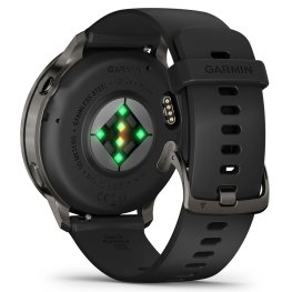 GARMIN Venu 4 - 45mm, Slate with Black Silicone Band sportinis laikrodis