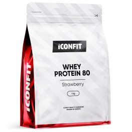 ICONFIT Whey Protein 80 - Strawberry sportinė mityba