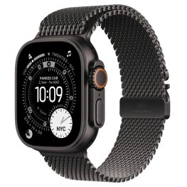 APPLE Watch Ultra 3 GPS + Cellular 49mm Black Titanium Case with Black Titanium Milanese Loop, L sportinis laikrodis