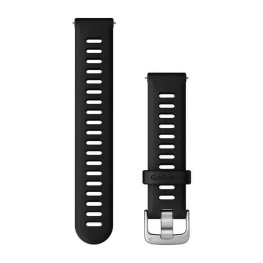 GARMIN Quick Release Band 18mm, Black with Silver Hardware priedas