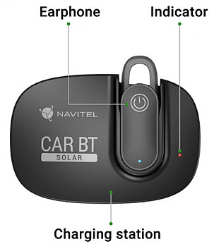 NAVITEL Multifunctional Bluetooth Headset Solar Car BT Hands free device Hands Free