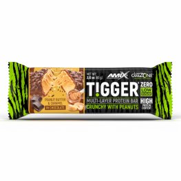 AMIX TiggerZero Multi-Layer Protein Bar 60g, Peanut Butter Cake sportinė mityba