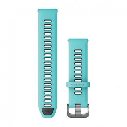 GARMIN Quick Release Band 22mm, Aqua/Black with Slate Hardware