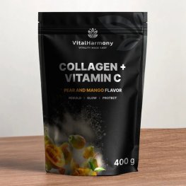 Vital Harmony Collagen + Vitamin C 400g, Pear Mango sportinė mityba